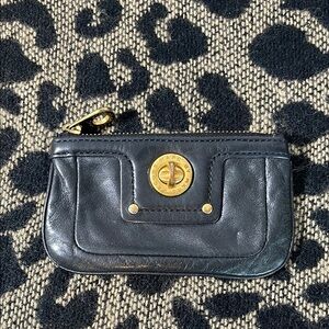 Marc Jacobs Black Leather Key & Card Holder